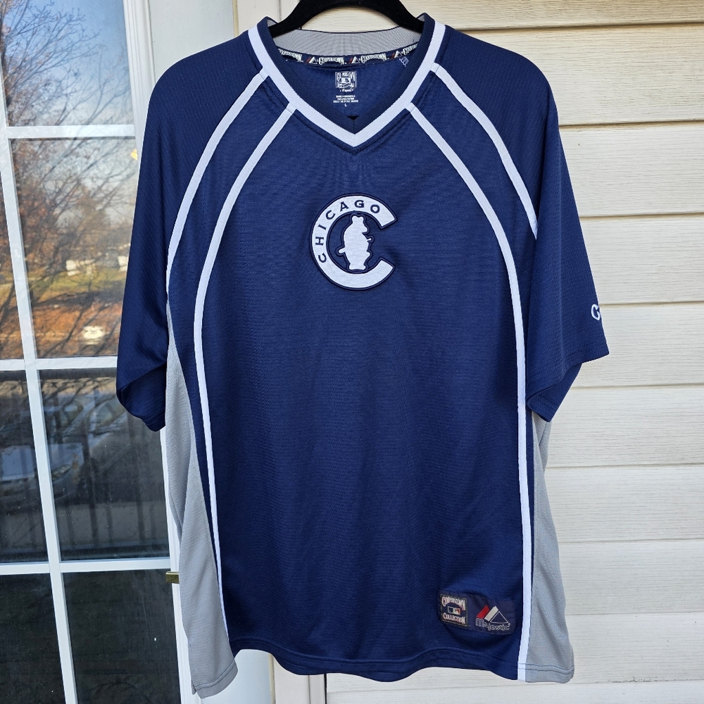 VINTAGE RARE 90s Chicago Cubs Copperstown Collection Majestic Jersey Size Large